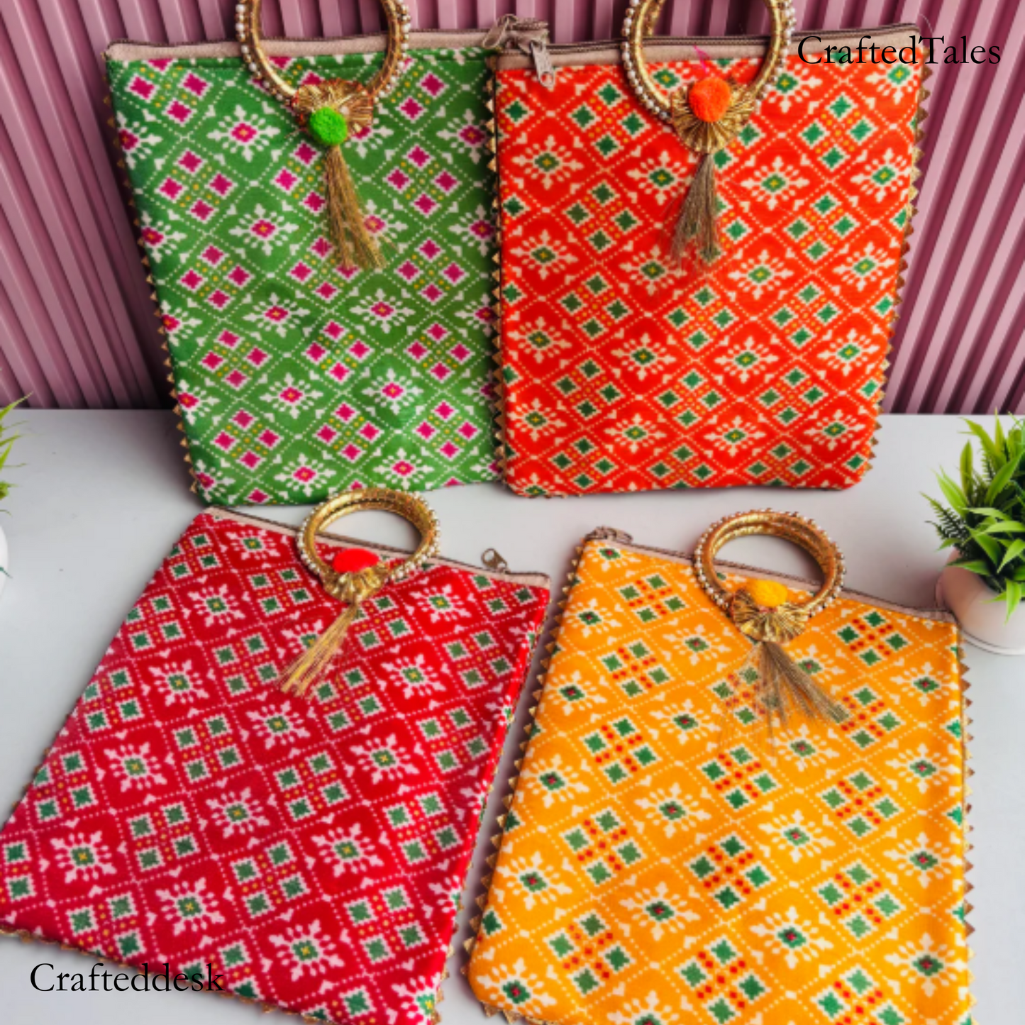 Bandhani Handle Bag