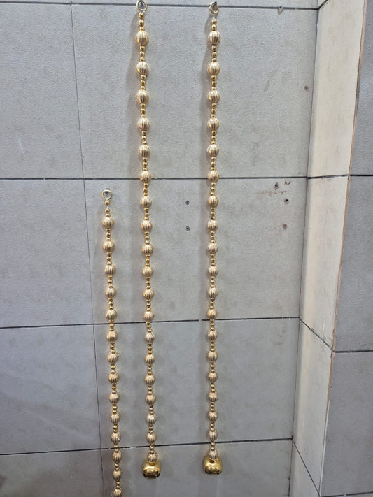 Classic Golden Ghungruu Hanging - Set of 2