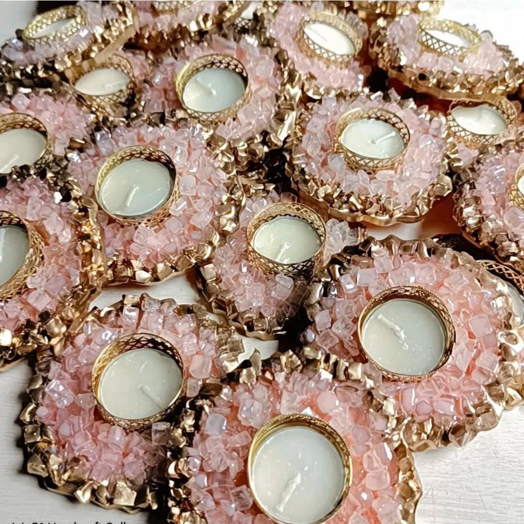 Crystal Resin Diya