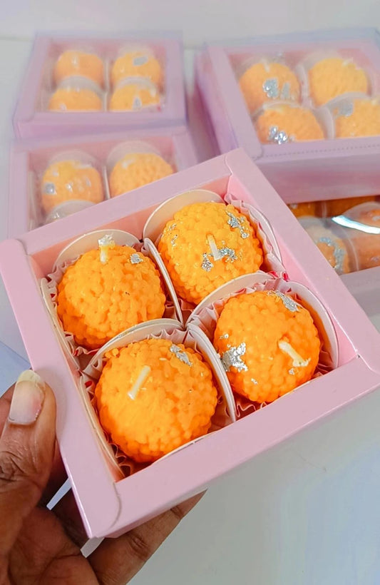 Festive Laddoo Candle Set (Pack of 4)