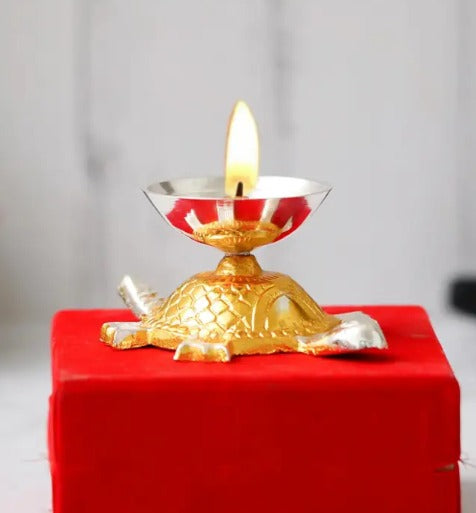 Tortoise Shape Brass Diya – Symbol of Prosperity & Longevity