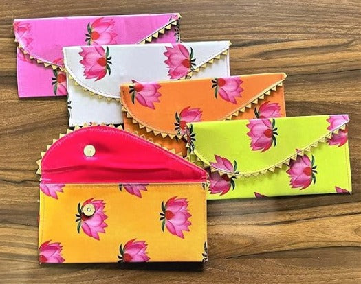 Silk Fabric Lotus Design Money Envelopes.
