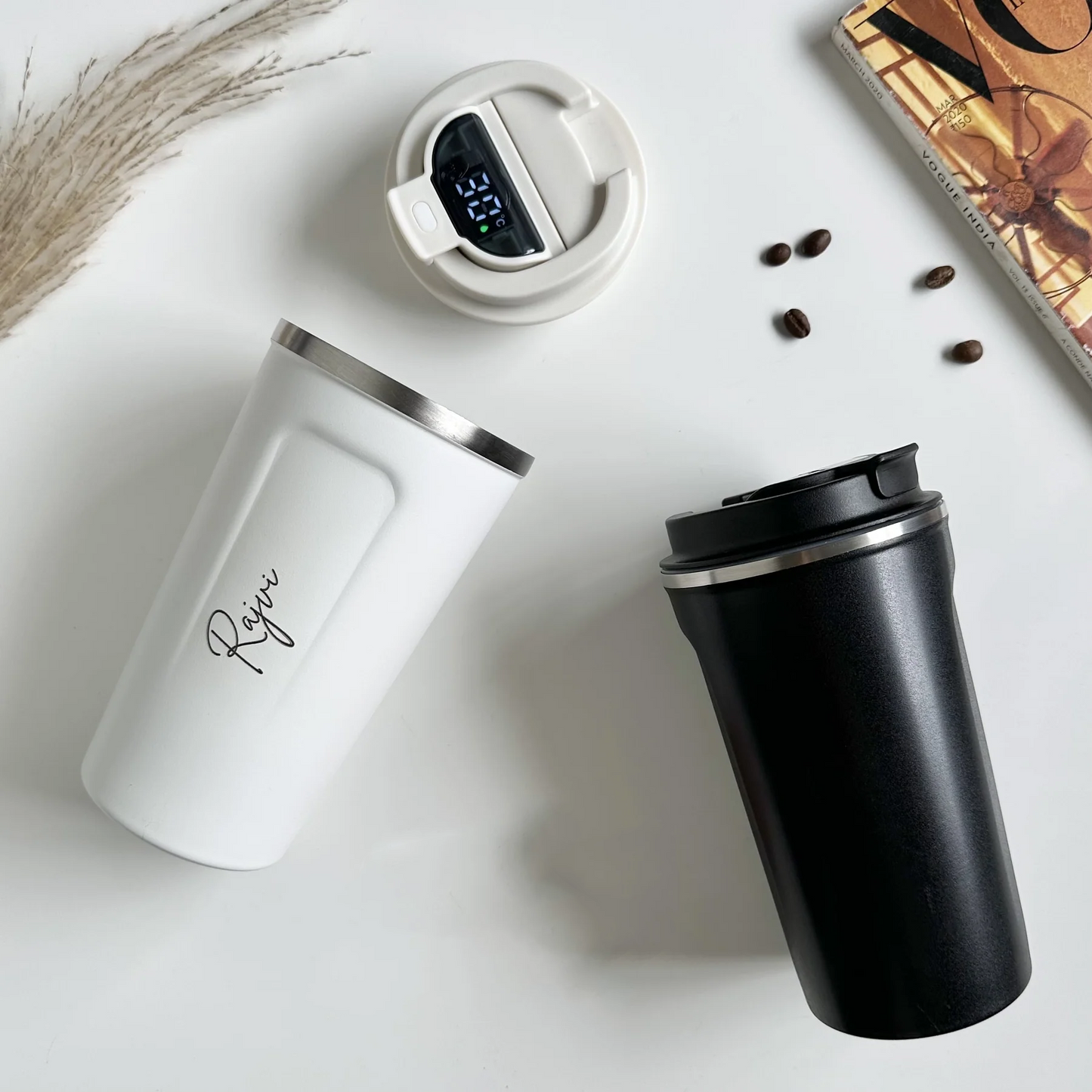 Customized Coffee Tumbler with Temperature Display | Stainless Steel