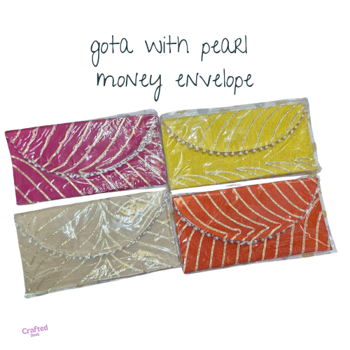 Gota Money Envelopes with Pearl Detailing