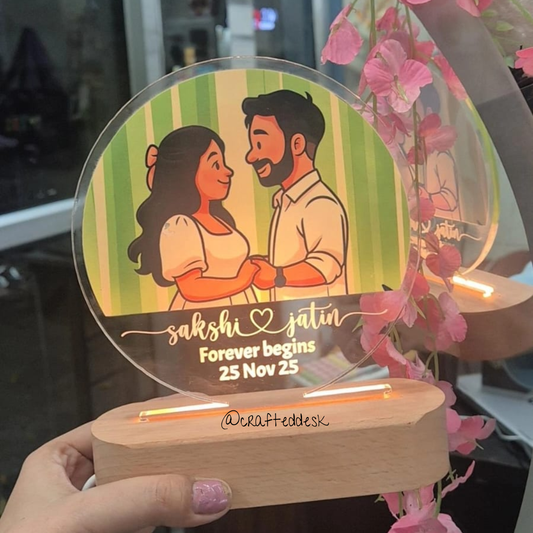 Personalized LED Plaque – Couple Edition