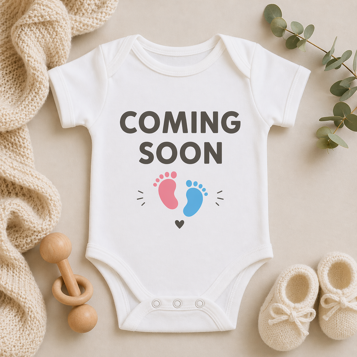 Coming Soon Baby Announcement Romper