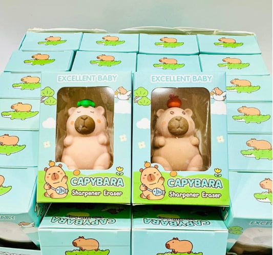 Capybara Eraser + Sharpener
