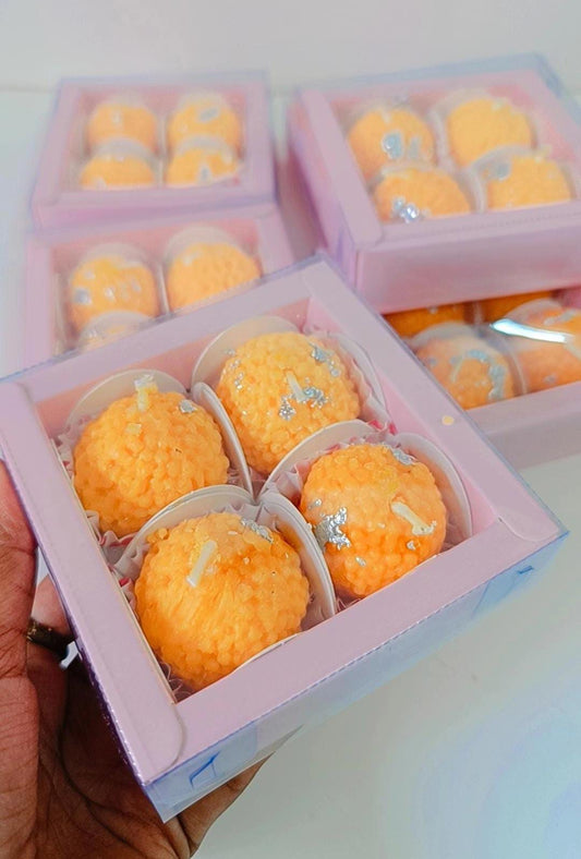 Festive Laddoo Candle Set (Pack of 4)
