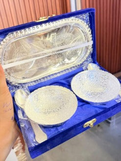 German Silver Spoon  Bowl Set