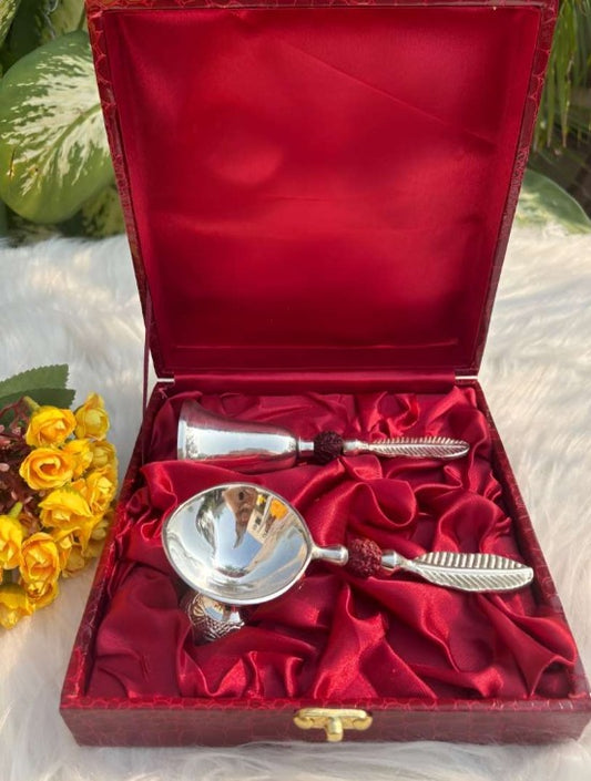 Rudraksh Bell & Diya Set