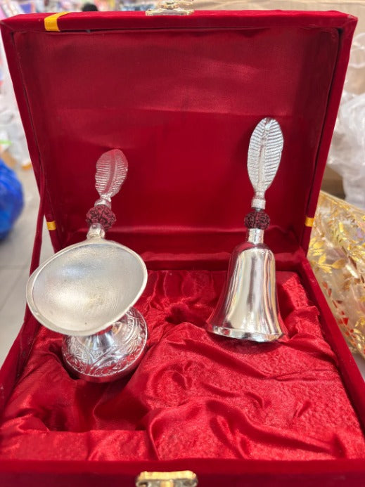 Rudraksh Bell & Diya Set