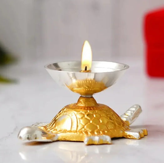 Tortoise Shape Brass Diya – Symbol of Prosperity & Longevity