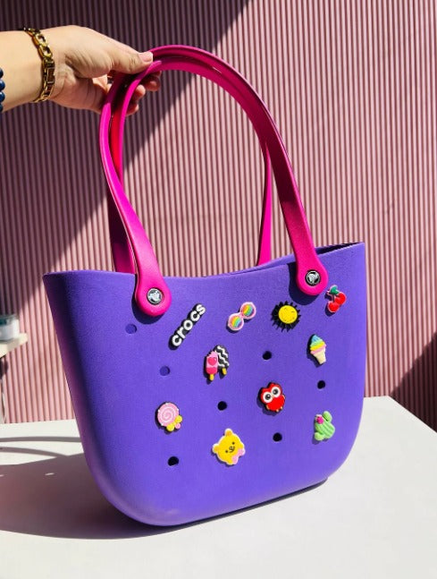 Large Silicone 17 Charms Bag