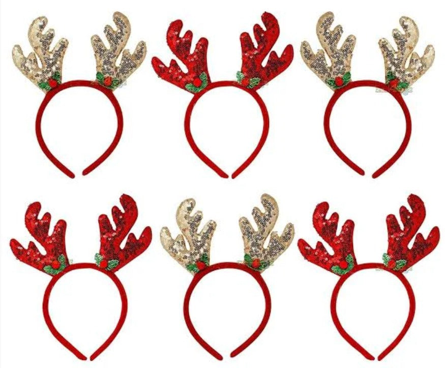 Glittery Christmas hairbands