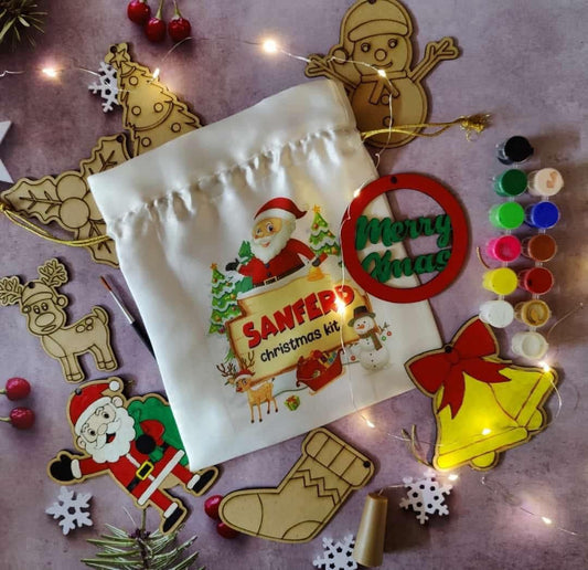 Personalized Christmas DIY Ornament activity kit