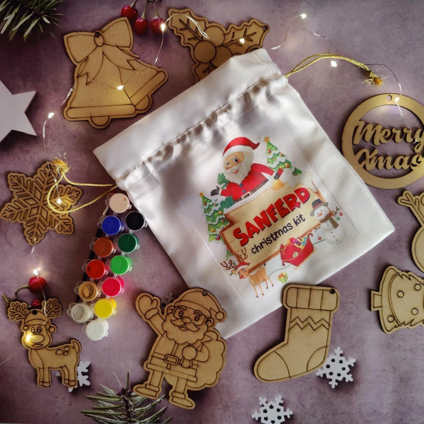 Personalized Christmas DIY Ornament activity kit