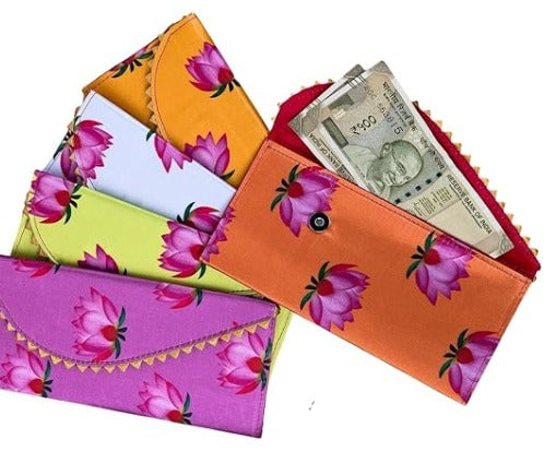 Silk Fabric Lotus Design Money Envelopes.