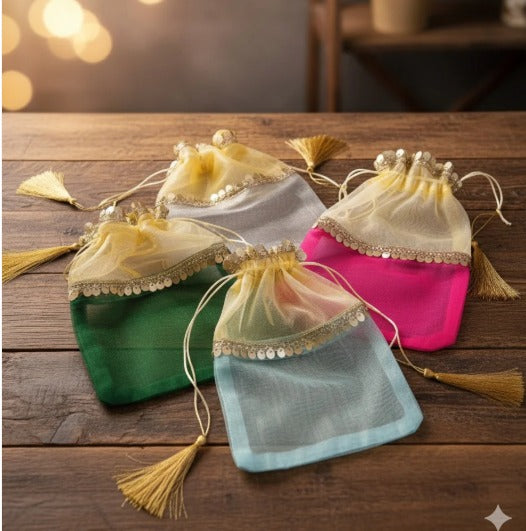 Dual Shade Sequin Potli Bag