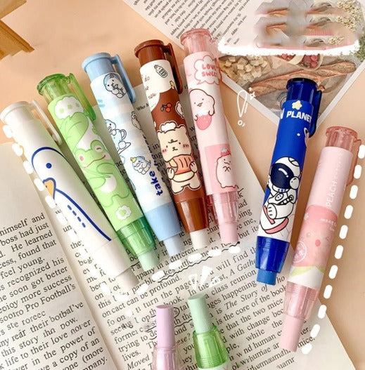 Push Type Cartoon Eraser Sticks