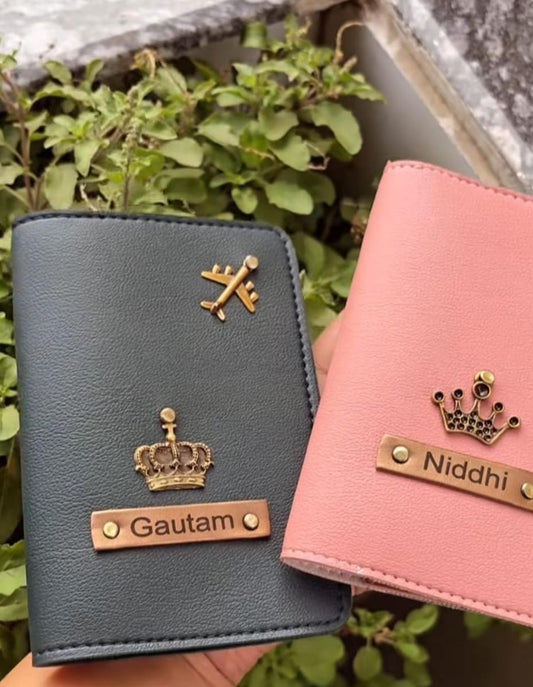 Personalised Passport Cover with Name & Charm