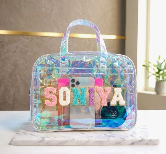 Holographic Personalised Tote Bag ✨