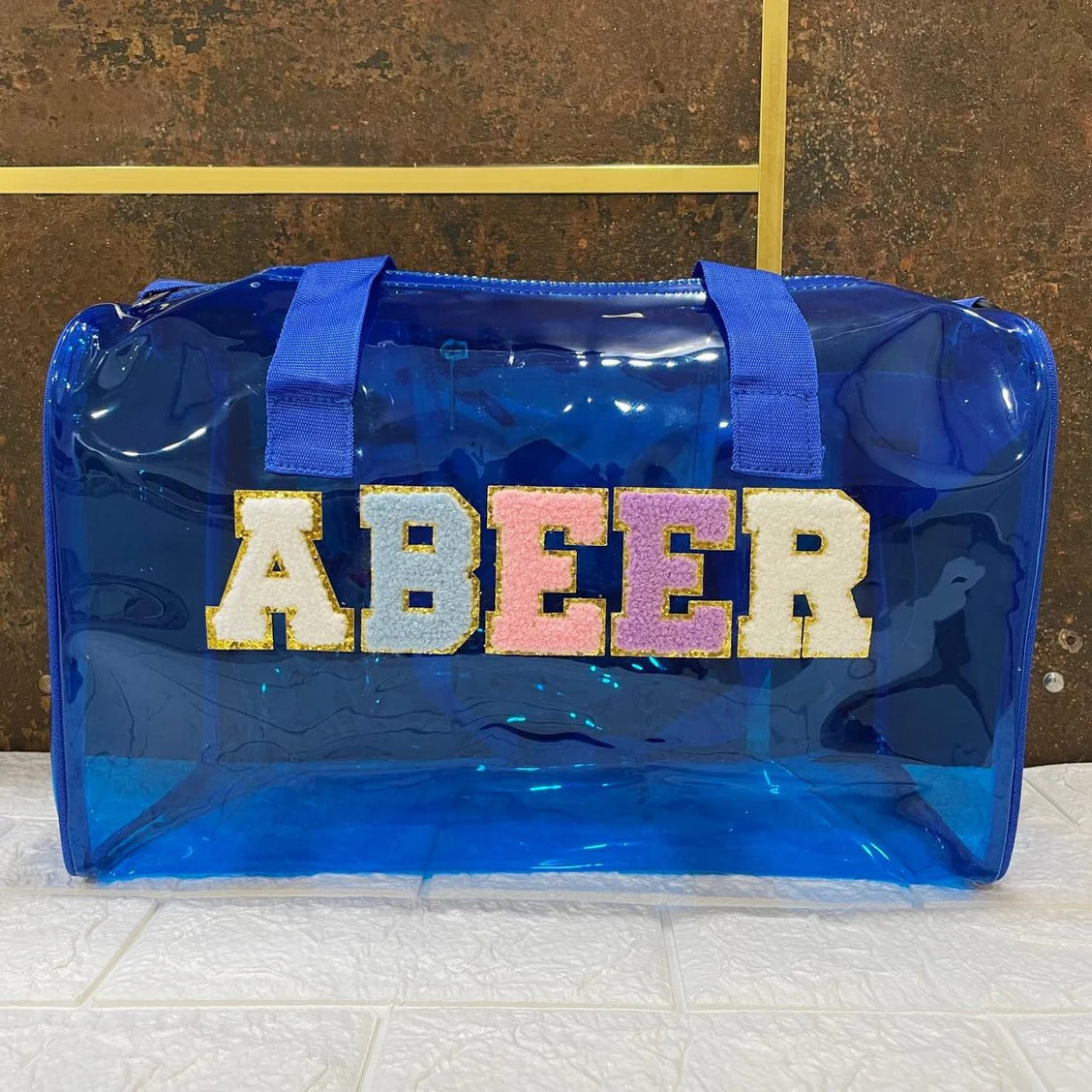 Customised Name Neon Duffle Bags