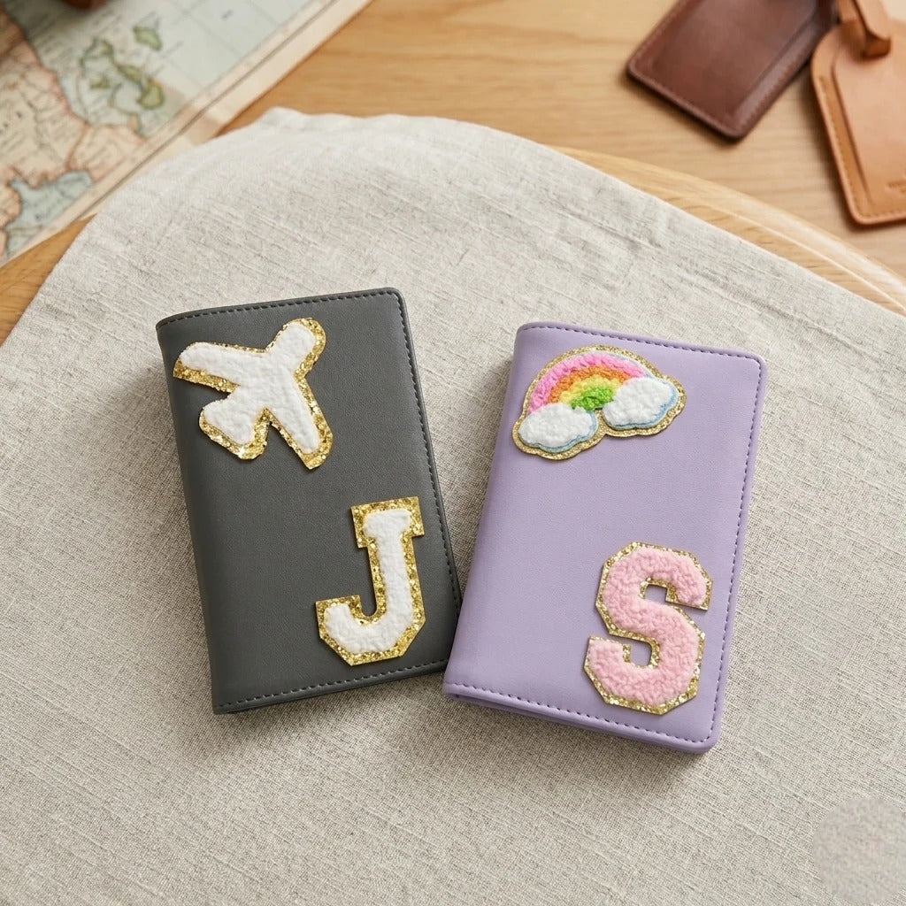 Personalized Initial Motif Passport Cover