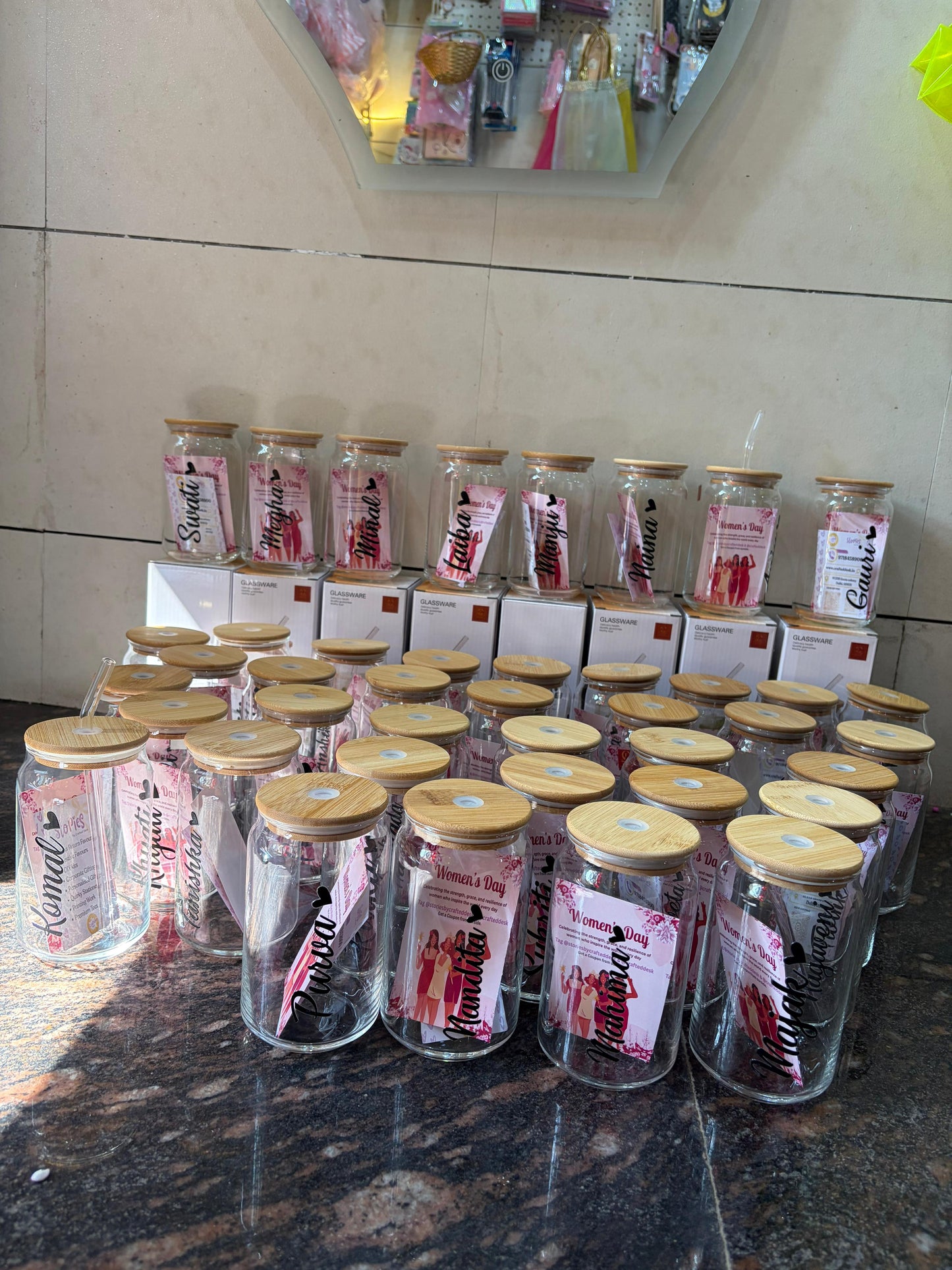 Personalised Glass Can Sipper