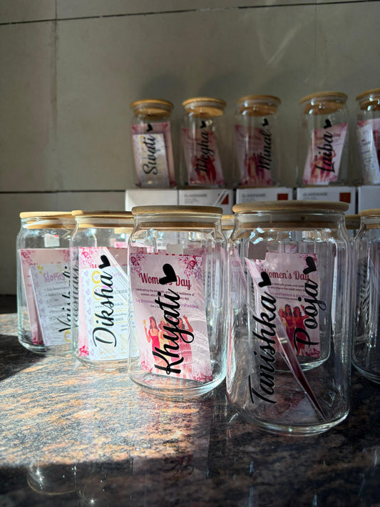 Personalised Glass Can Sipper
