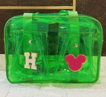 Customized Double Pocket Neon Duffle Bag 🌈