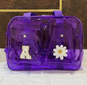 Customized Double Pocket Neon Duffle Bag 🌈