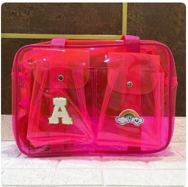 Customized Double Pocket Neon Duffle Bag 🌈