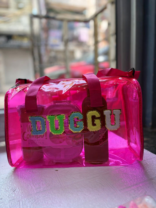 Customised Name Neon Duffle Bags