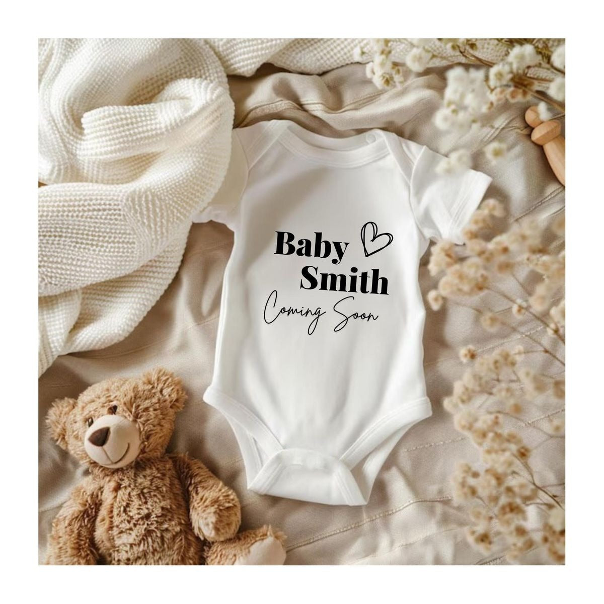 Coming Soon Baby Announcement Romper