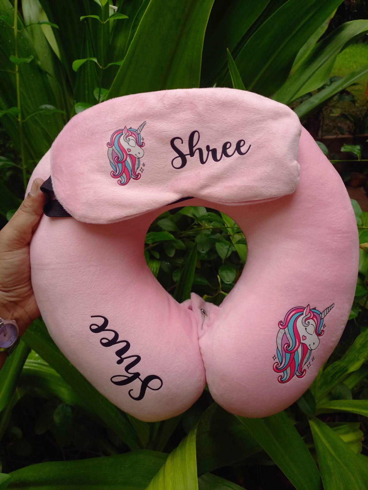 Customised Neck pillow with Eye mask