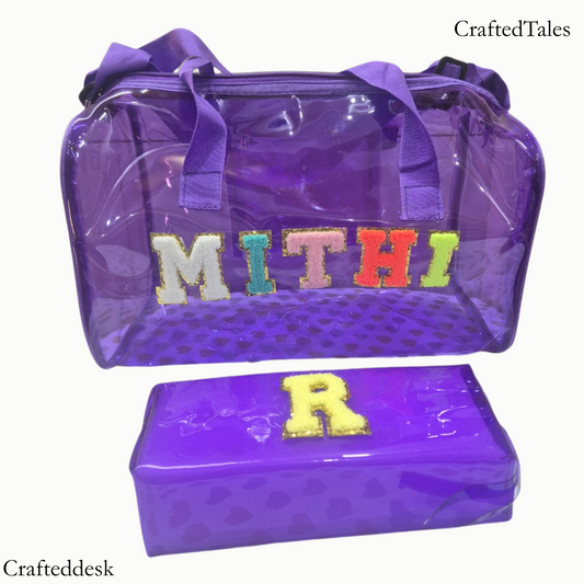 Personalised Duffle Bag with Customised Pouch