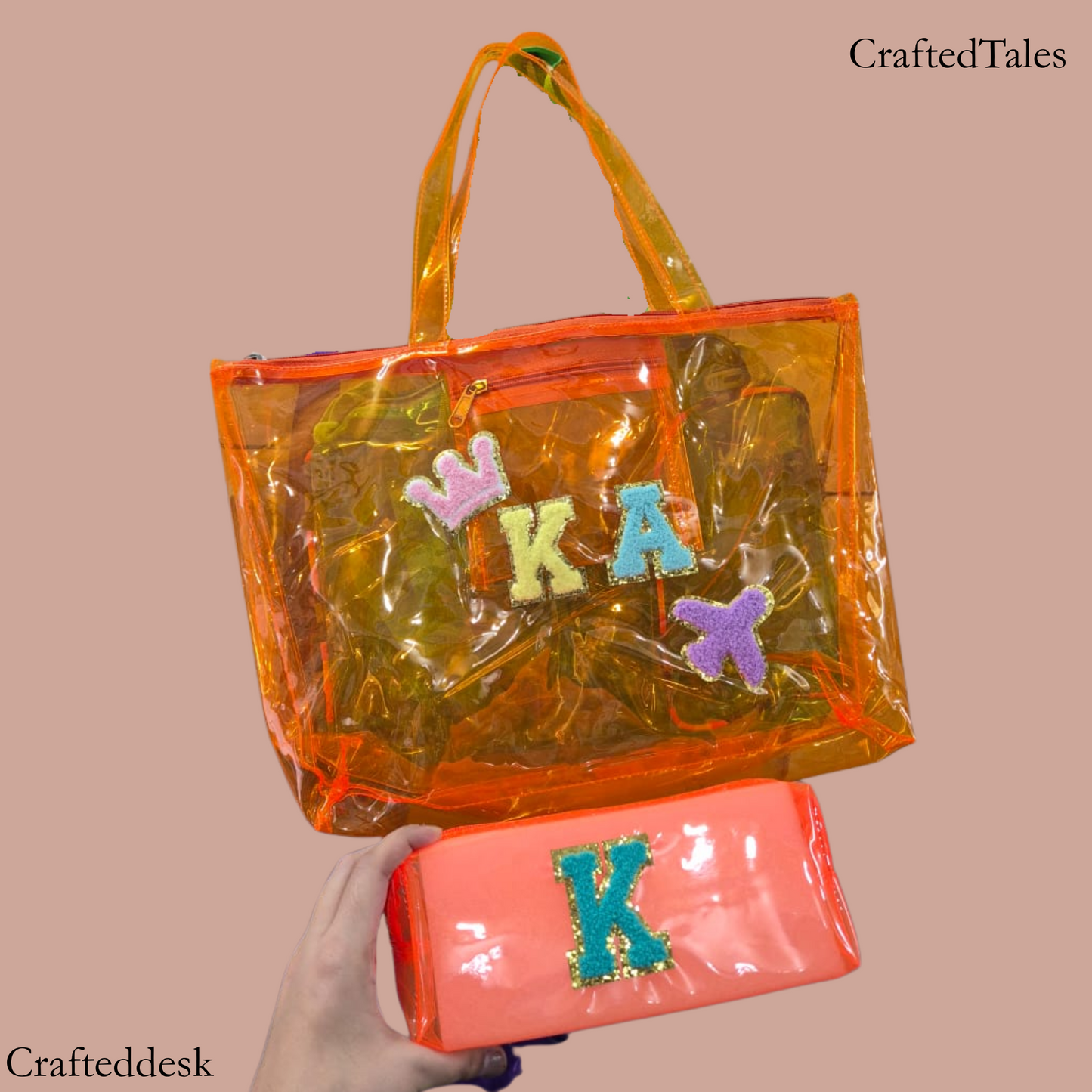 Personalised Tote Bag with Customised Pouch