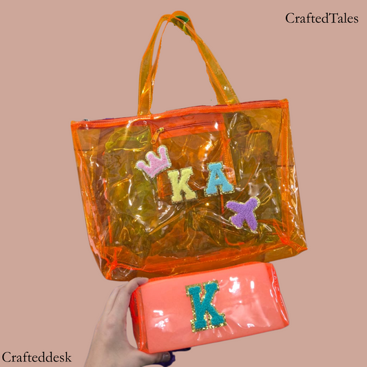Personalised Tote Bag with Customised Pouch
