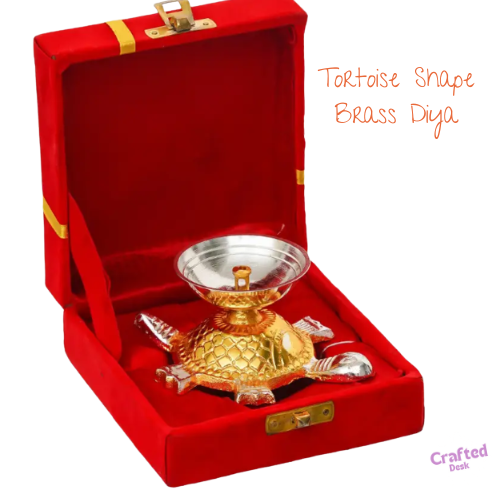 Tortoise Shape Brass Diya – Symbol of Prosperity & Longevity