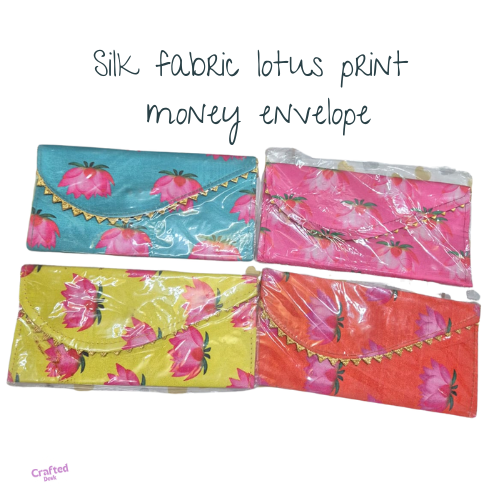 Silk Fabric Lotus Design Money Envelopes.