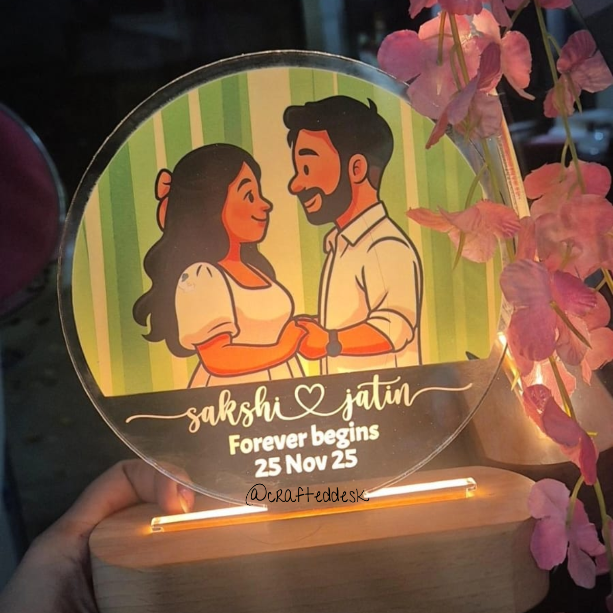 Personalized LED Plaque – Couple Edition